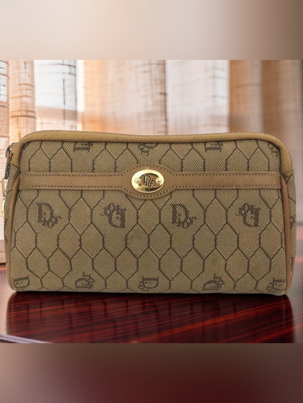 DIOR Honeycomb Cosmetic Pouch Bag 😍